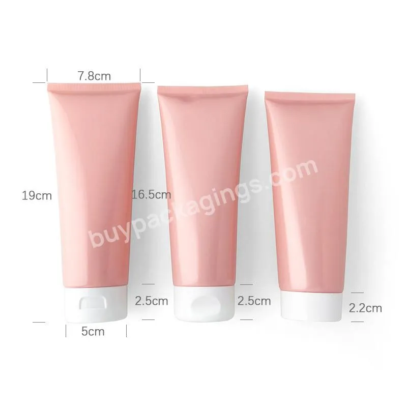 30ml35ml40ml45ml50ml Soft Plastic Tubes Squeeze Cosmetic Empty Eyecream Frosted Colored Pink Tube Custom Packaging With Logo