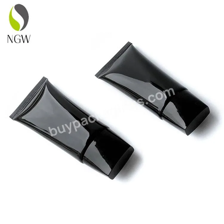 30ml50ml Factory Custom Facial Cleanser Pe Plastic Tube Container Cosmetic Soft Empty Tube Packaging Black Tube