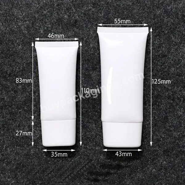 30ml/g Matte Frosted White Flat Plastic Tubes Cosmetic Tube Concealer Cream Foundation Liquid Bb Cream Packaging Tube