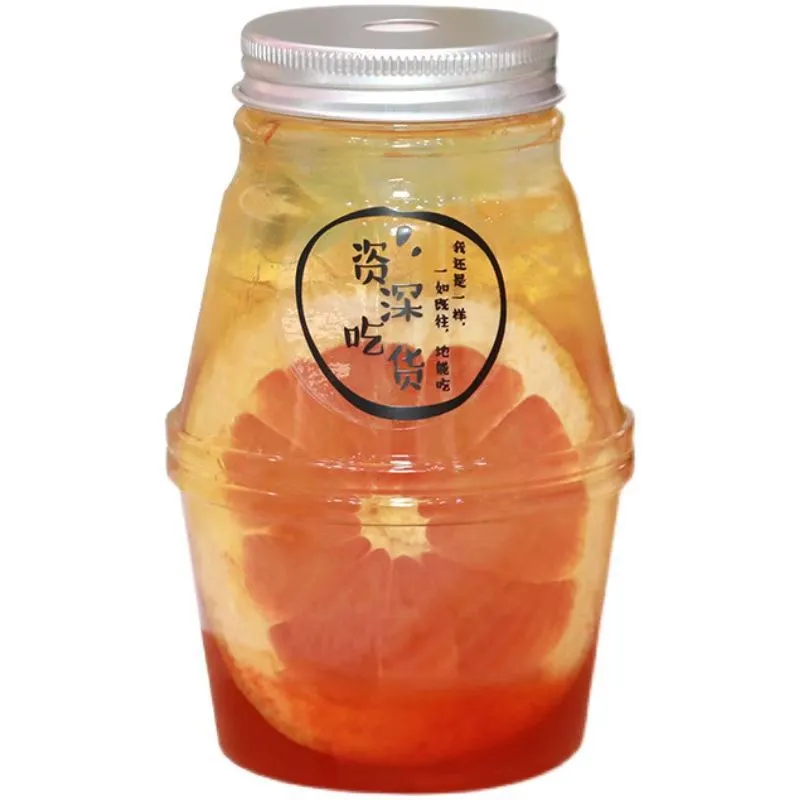 360ml Disposable Milk Tea Thickened Pet Material Drink Juice Beverage Clear Texture Plastic Bottle