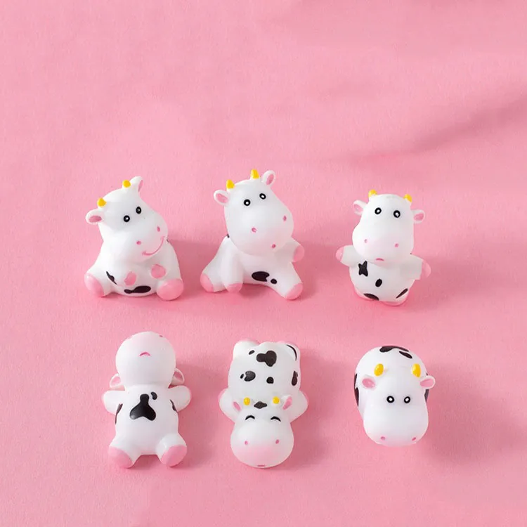 3D Cow Animal Series Creative Cartoon Resin Material Wholesale Decoration Refrigerator Sticker Fridge Magnets