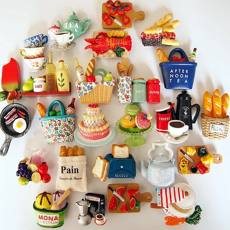 3D Food Refrigerator Magnets Breakfast Series Fridge Magnets For Sale