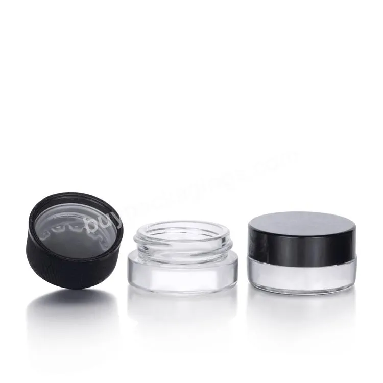3g 5g 7g Empty Round Mini Glass Container Wax Oil Child Proof Concentrate Jar With Child Resistant Lid - Buy 3g 5g 7g Empty Round Mini Glass Container Wax Oil Child Proof Concentrate Jar With Child Resistant Lid,3g 5g 7g Empty Round Mini Glass Contai