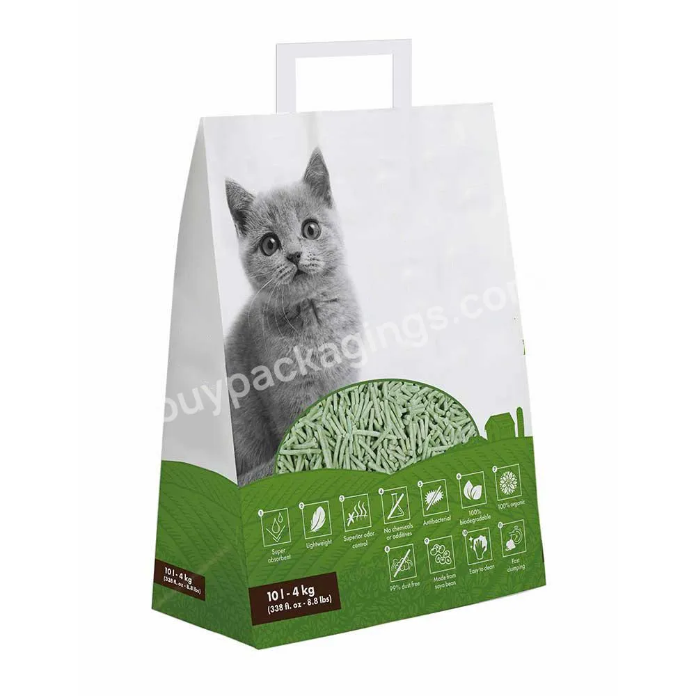 3kg 5kg 20kg 7lb 15lb 20lb 25lb Cat Litter Paper Bag Kraft Paper Bags For Cat Litter