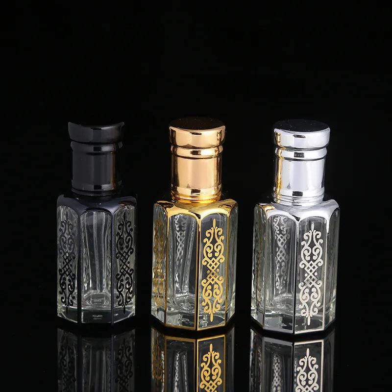 3ML 6ML 12ML Electroplated Transparent Multiple Color Essential Oil Cosmetics Package Perfume Bottle