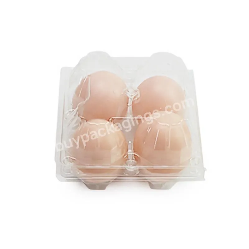 4 Holes Wholesale Chicken Egg Storage Boxes Plastic Packaging Egg Tray