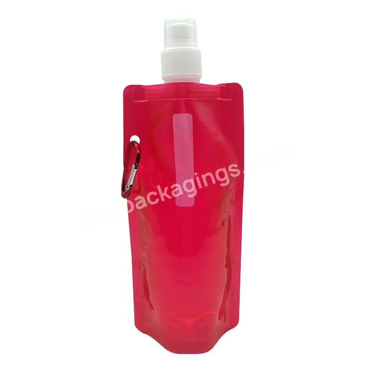 400ml 500ml Bpa Free Pp Plastic Spout Bag Foldable Alkaline Water Tea Bottle