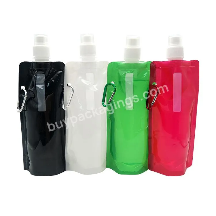 400ml 500ml Bpa Free Pp Plastic Spout Bag Foldable Alkaline Water Tea Bottle