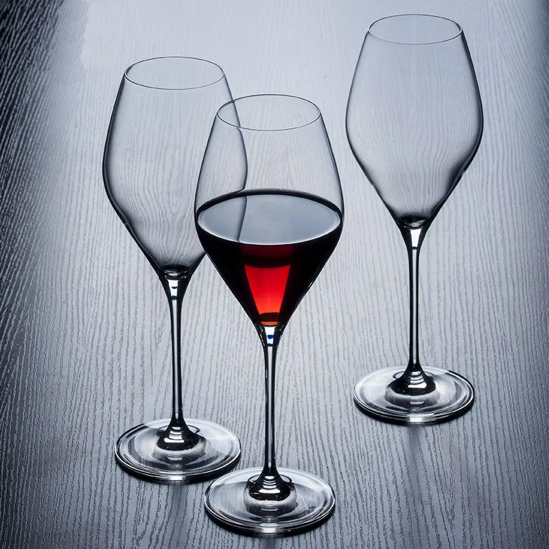 417ml 546ml 700ml Lead Free Long Stem Clear Wine Glass Goblet Red Wine Glass For Restaurant