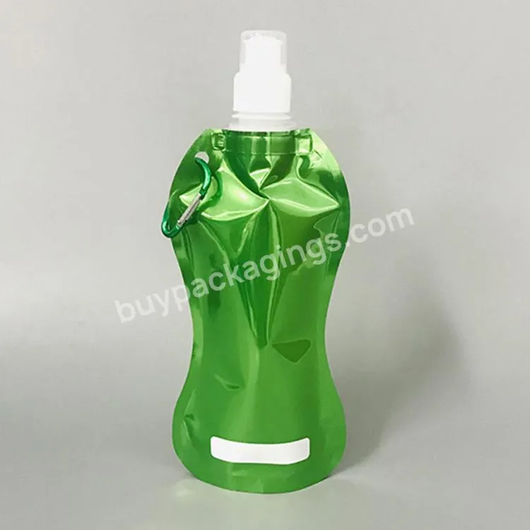 480ml Reusable Foldable Sport Outdoor Water Drinking Plastic Portable Folding Water Bottle