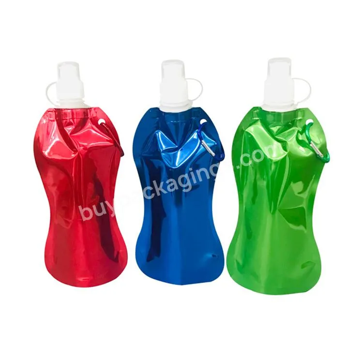 480ml Reusable Foldable Sport Outdoor Water Drinking Plastic Portable Folding Water Bottle