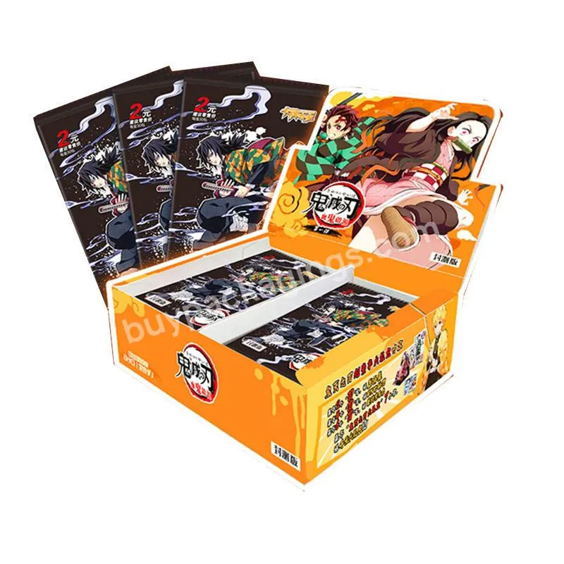 48box Wholesale Demon Slayer Collection Card Box Anime Table Playing Game Board Kids Adult Toys Christmas Gift