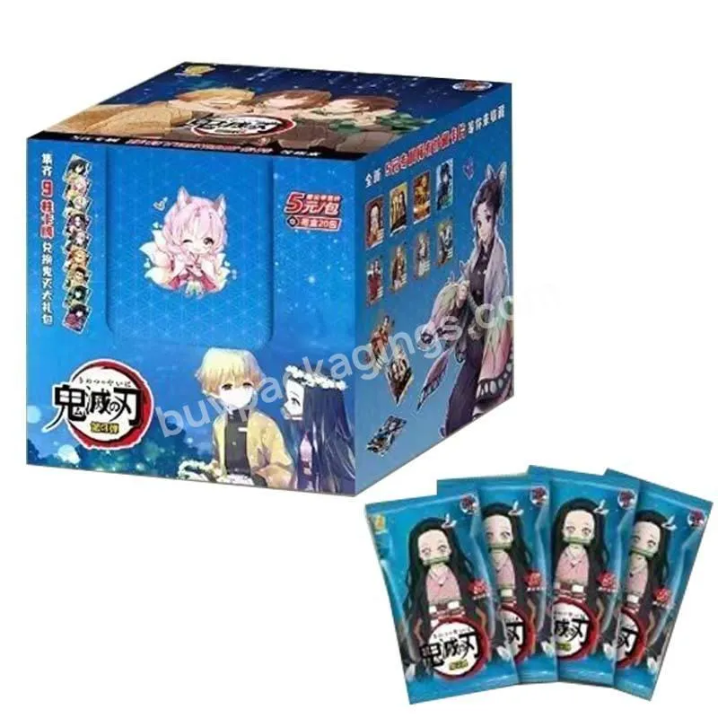 48box Wholesale Demon Slayer Collection Card Box Cp R Ur Anime Table Playing Game Board Kids Adult Toys Christmas Gif