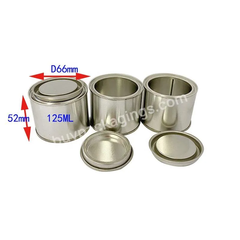 4oz 125ml Empty Round Paint Can Paint Tin Containers With Tight Triple Lid For Candle Packaging Sale