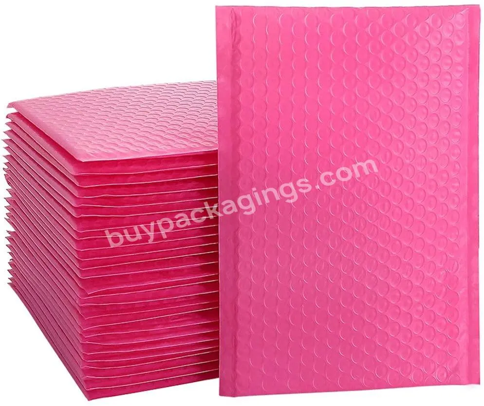 4x8 Inches Self Seal Pink Padded Poly Bubble Mailers