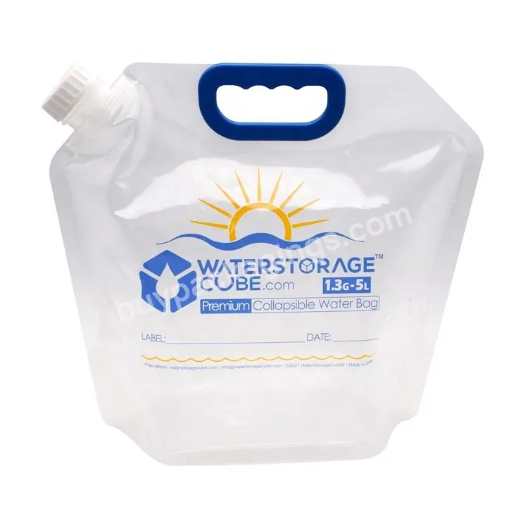 5 L Bpa Free Food Grade Drinking Plastic Alkaline Water Bag 5 Liter