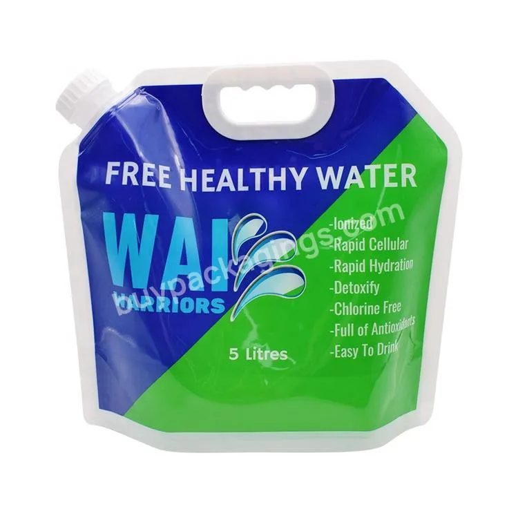 5 Liter Eco Friendly Bpa Free Reusable Fold Custom Plastic Drinking Water Bag Bottles