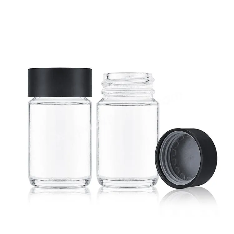 5 Pack Roll Packaging Vial Smell Proof Child Resistant Glass Jar With Plastic Child Proof Lids Dried Flower Packaging Jar - Buy Pre Glass Packaging,Child Resistant Glass Jar,Child Resistant Packaging.