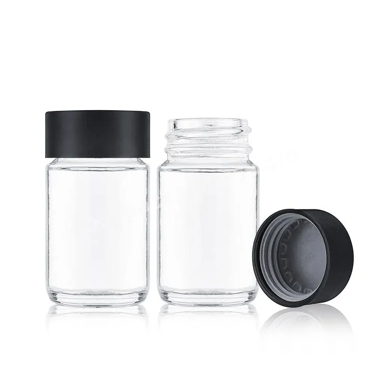 5 Pack Roll Packaging Vial Smell Proof Child Resistant Glass Jar With Plastic Child Proof Lids Dried Flower Packaging Jar