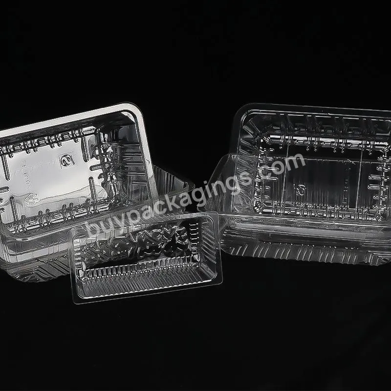 500g Hinged Container Pla Blister Packaging Hinged Clear Biodegradable Plastic Clamshell Container