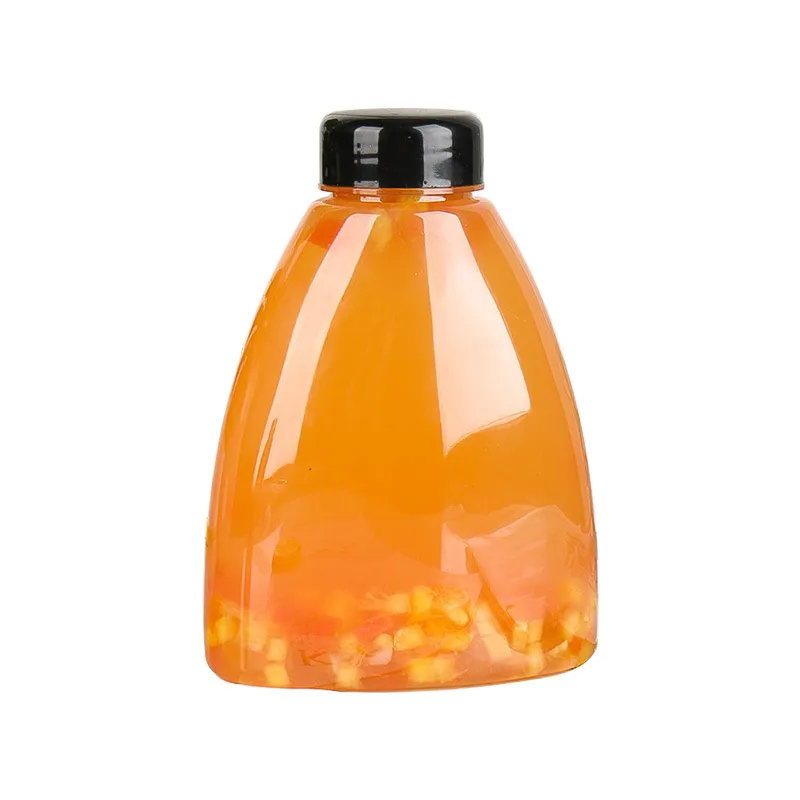 500ml Creative Triangle Disposable PET Material Transparent Body Beverage 300ml Plastic Bottle