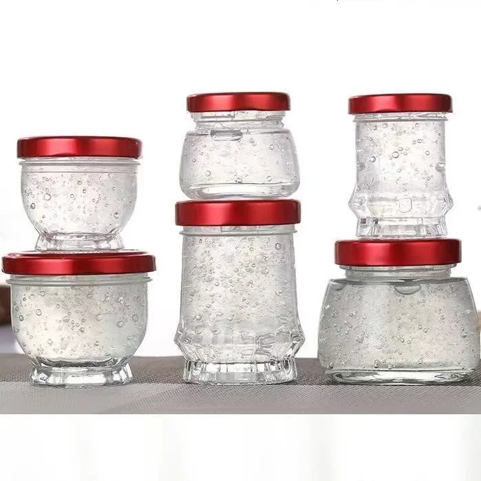 50ml 75ml 100ml 150ml Jelly Glass Cubilose Bottle With Screw Cap Glass Jar For Edible Bird's Nest