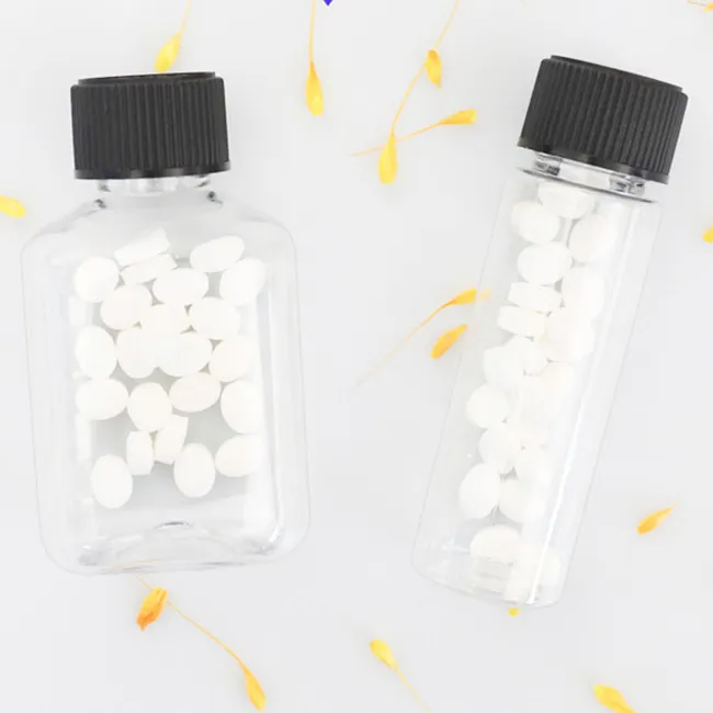 50ml Hot Sale Promotion For Candy Capsule Tablet Storage PET Body PP Cap Cheap Price Plastic Bottle