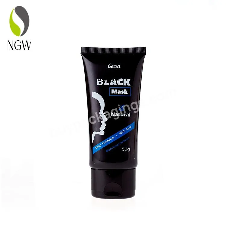 50ml100ml150ml200ml250ml Empty Pe Plastic Tube Packaging Laminated Biodegradable Tube Black Cosmetic Tube Packaging