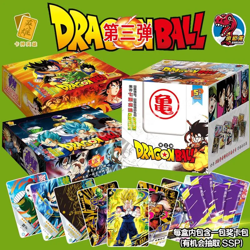 5/25/50 Pcs Dragon Ball Cards Son Goku Saiyan Vegeta Tcg Rare Trading Collection Card Anime Battle Carte For Children Gift Toys