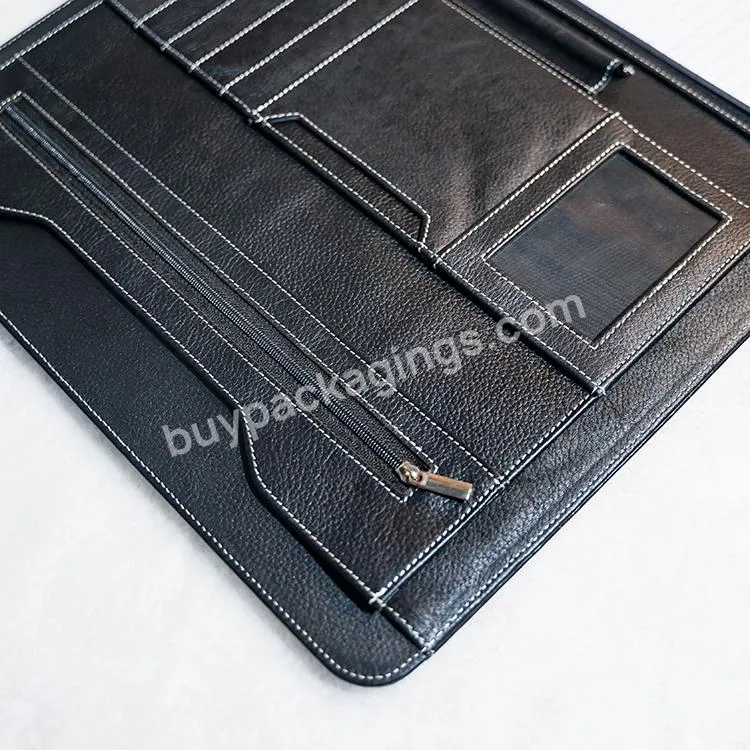 5*7 Ring Binder File Genuine Organizer Leather Portfolio Binder File Folder With Calculator - Buy Portfolio Binder,Binder File Folder,5 X 7 Binder.