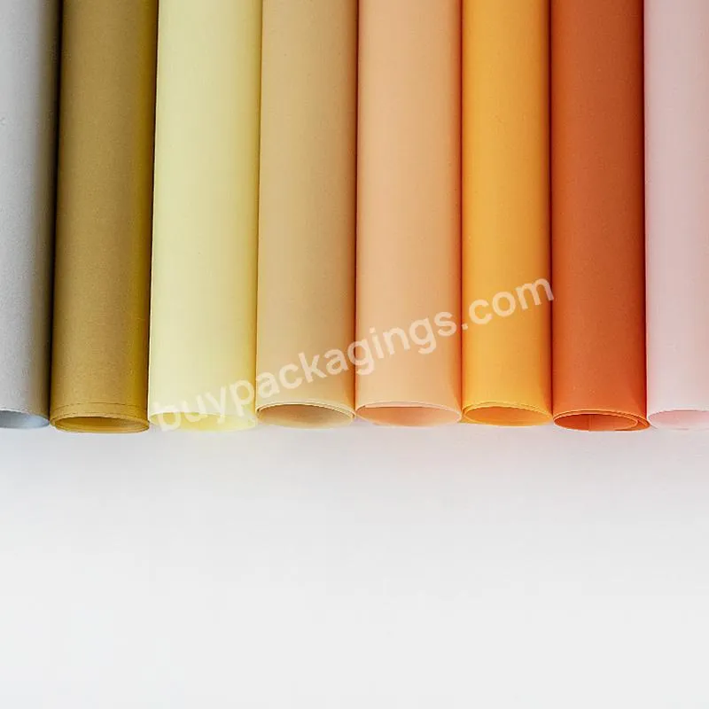 58*58cm Sheet High Quality Hot Selling Plastic Double Sided 2 Tone Matt Flower Wrapping Paper