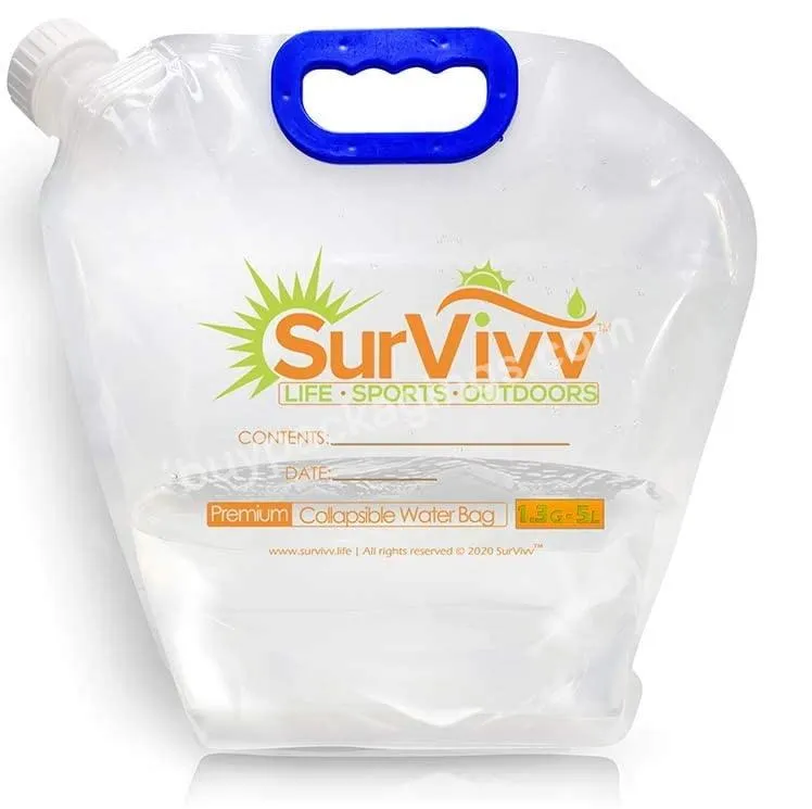 5kg 1 Gallon Doypack Stand Up Zip Packing Storage Pouch Eco Lined Liquid Spout Bags For Shampoo Soap Detergent