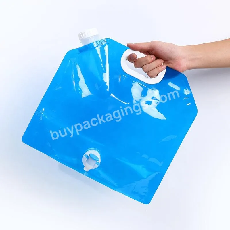 5l 10l Foldable Plastic Water Storage Bag With Faucet,Other Camping & Hiking Transparent Water Container Bag Bottle Products - Buy Water Bag With Faucet,Other Camping & Hiking Products,Foldable Plastic Water Bag.