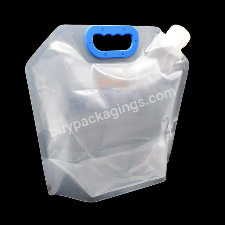 5l Outdoor Portable Foldable Empty Plastic Liquid Detergent Laundry Packing Bag Drinking Water Bag