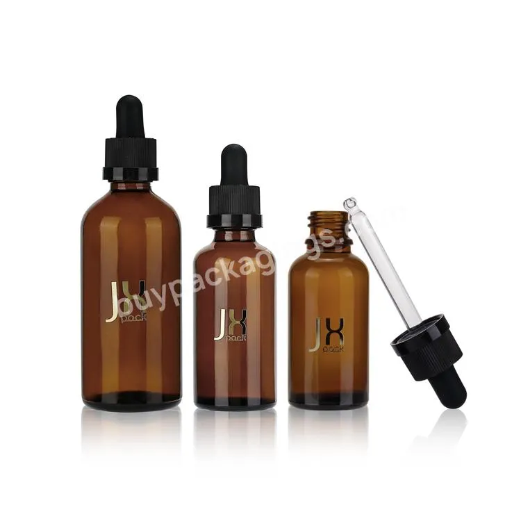 5ml 10ml 15ml 20ml 30ml 50ml 100ml Amber Clear Face Serum Essential Oil Bottle With Dropper Cap