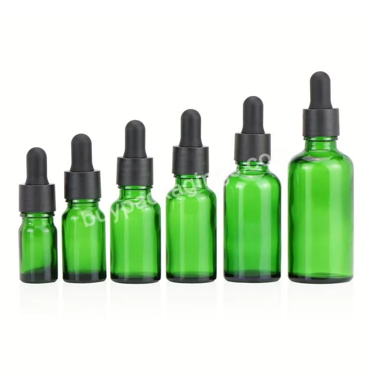 5ml 10ml 15ml 20ml 30ml 50ml 100ml Empty Dropper Bottle Luxury Oil Green Essential Oil Bottle