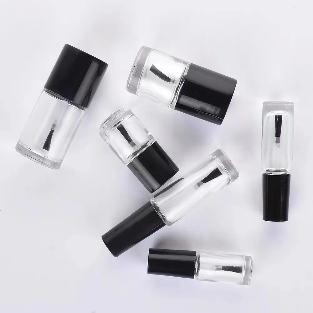 5ml 10ml 15ml 20ml Round Empty Custom Nail Polish Bottles Bulk Cute Nail Polish Glass Bottles With Brush