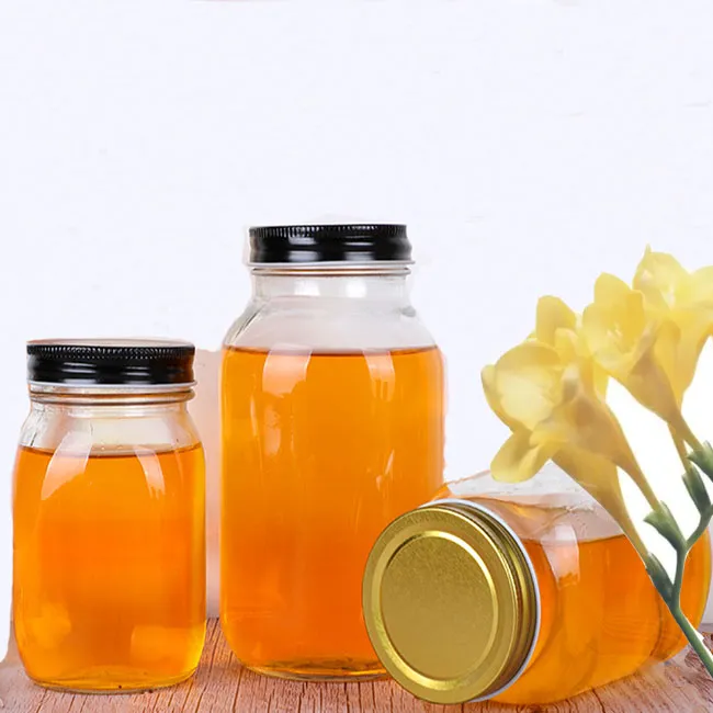 600ML Oval-shaped Mason Jar Glass Honey Jar Wholesale