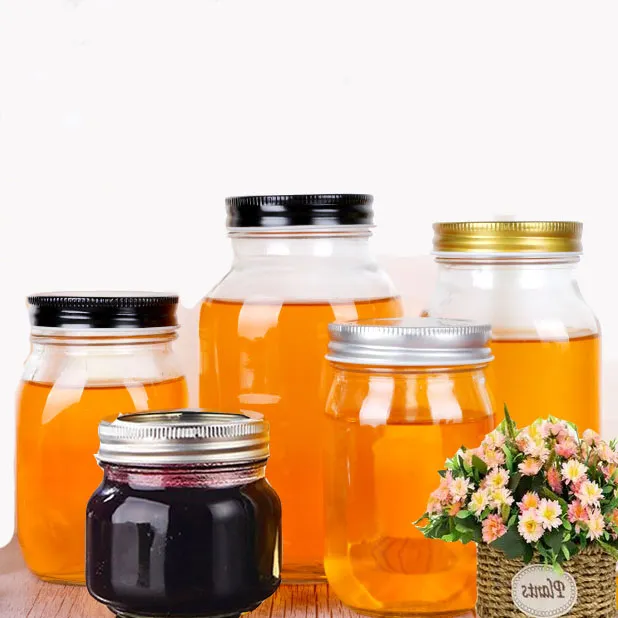 600ML Oval-shaped Mason Jar Glass Honey Jar Wholesale