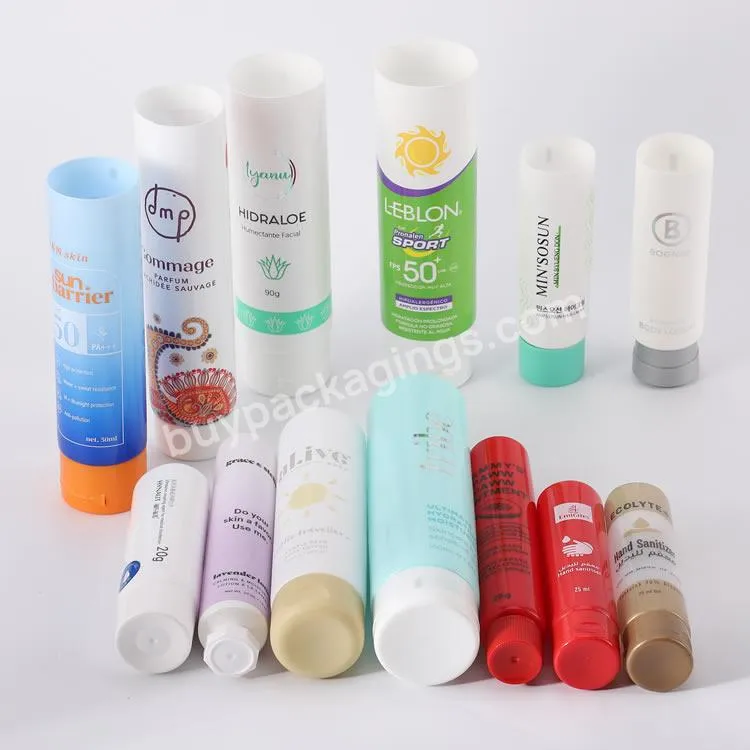 60ml 80ml 100ml 120ml 140ml Hand Cream Tube For Cosmetic Packaging Black Pe Tube Plastic Squeeze Lotion Empty Soft Tubes