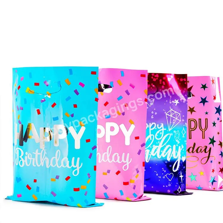 6*8 Inch Happy Birthday Assorted Plastic Party Favor Goodie Gift Candy Bags For Kids - Buy Party Favor Bags,Kids Party Bags,Party Candy Bag.