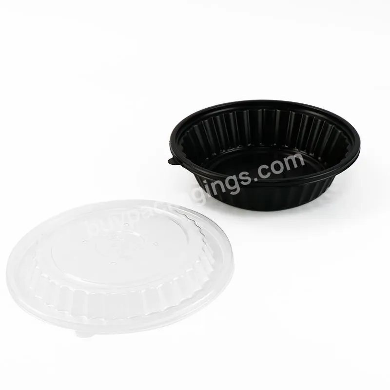 750ml Pp Plastic Round Microwavable Customized Lunch Box For Spaghetti Pasta,Disposable Takeout Container For Noodle