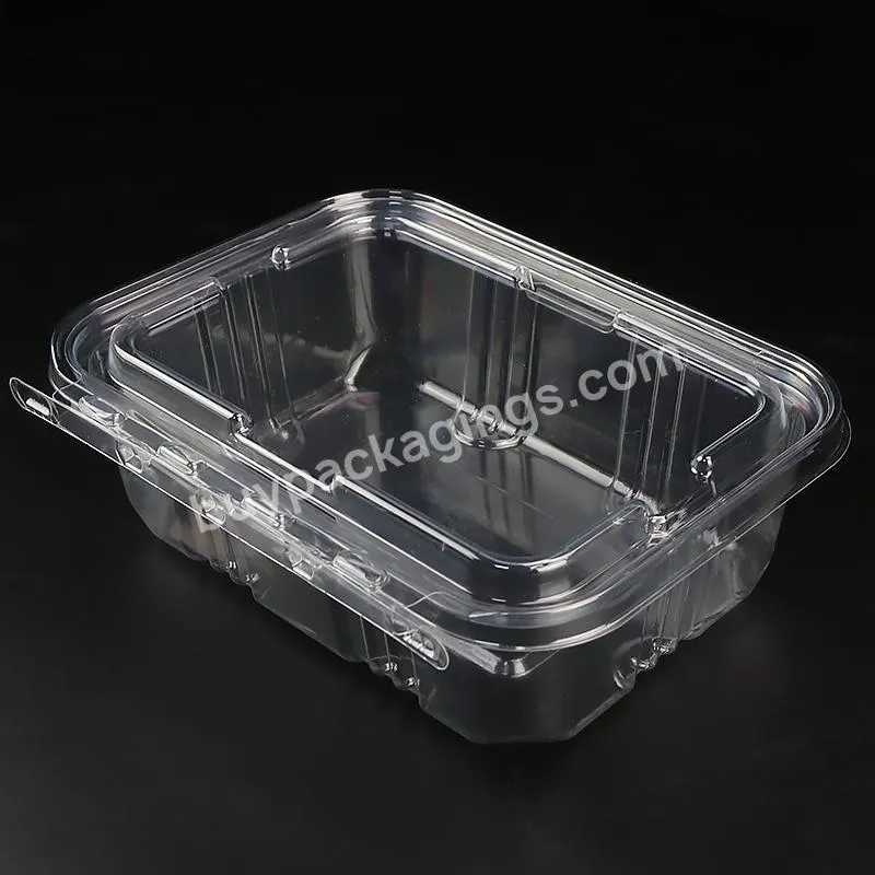 8 16 24 32 48 64 Oz Rpet Tamper Evident Container,Tamper Proof Resistant Packaging Box For Fresh Salad Herb Fruit Nuts Food