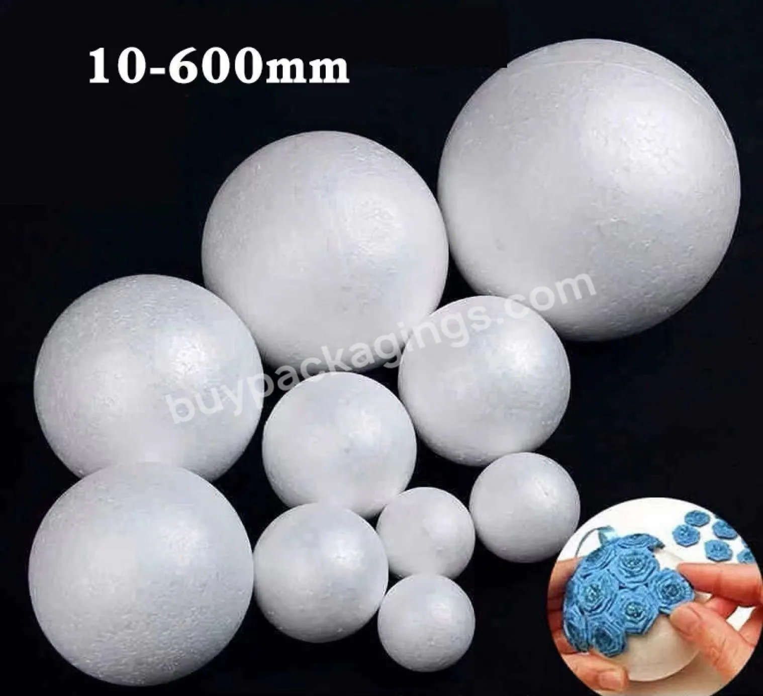 80mm White Foamed Plastic Packaging Ball Eps Foamed Plastic Polystyrene Bowl Ball Hot Selling Products