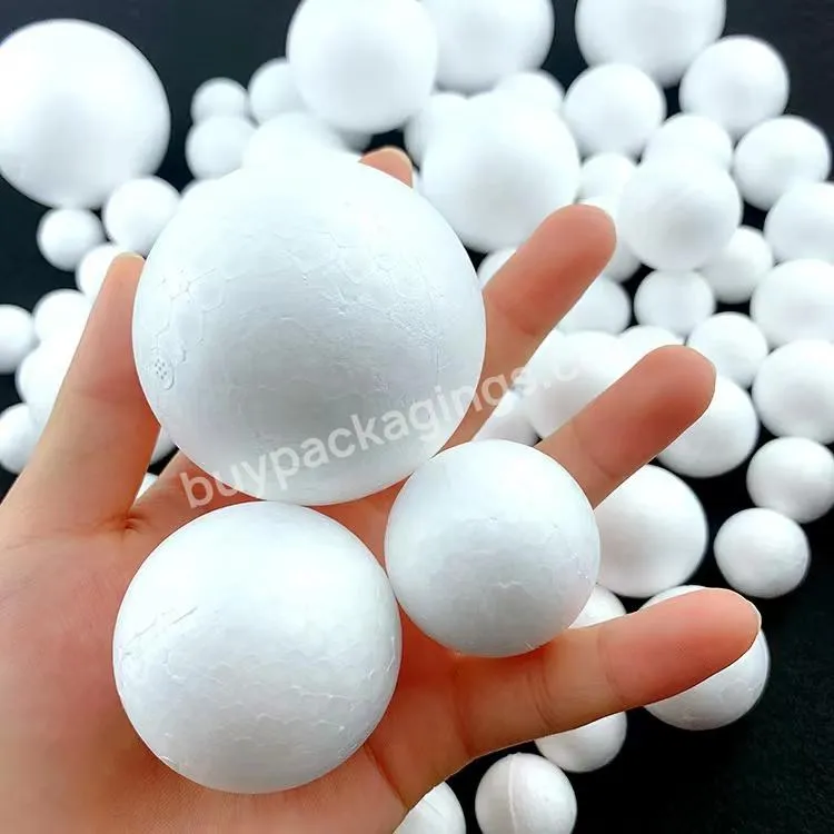 80mm White Foamed Plastic Packaging Ball Eps Foamed Plastic Polystyrene Bowl Ball Hot Selling Products