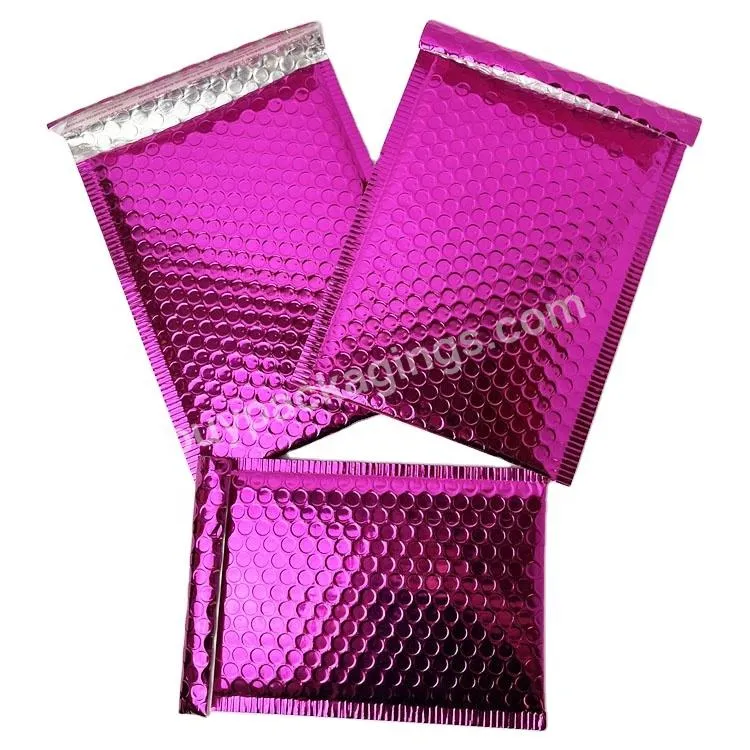 8.5x12 Custom Colored Purple Holographic Foil Metallic Mailing Bubble Envelope Express Mailer Bag Bubble Mailer