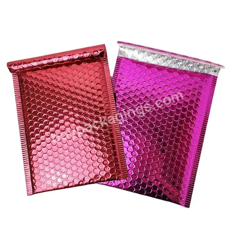 8.5x12 Custom Colored Purple Holographic Metallic Mailing Bubble Envelope Express Mailer Bag Bubble Mailer