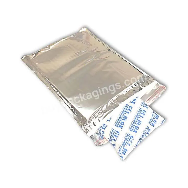 9 X 12 Inch Disposable Metallic Aluminium Foil Hot Cold Thermal Insulated Bubble Cooler Mailers Envelope