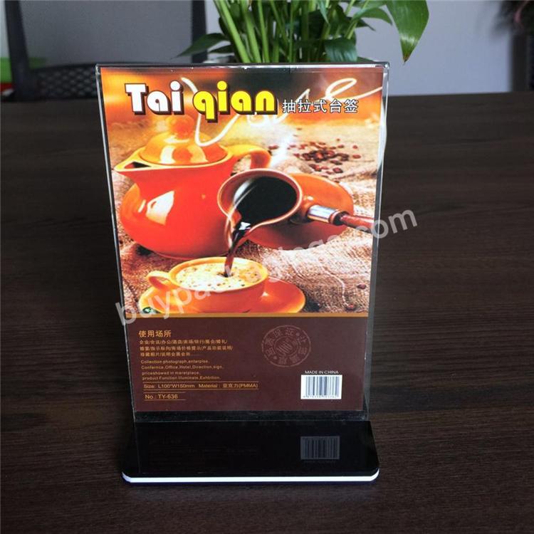 A4 A5 A6 Clear Plastic Sign Holder Acrylic Menu Display Stand