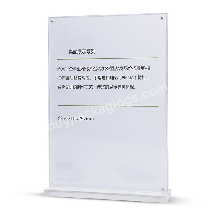 A4 A5 A6 Landscape Acrylic Poster Menu Holder Lean To Perspex Leaflet Display Stands